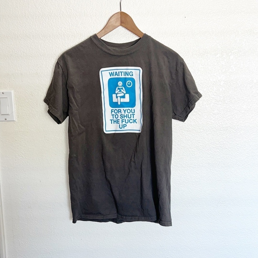 Spencer’s Graphic Profanity Insult Men’s Gray T Shirt